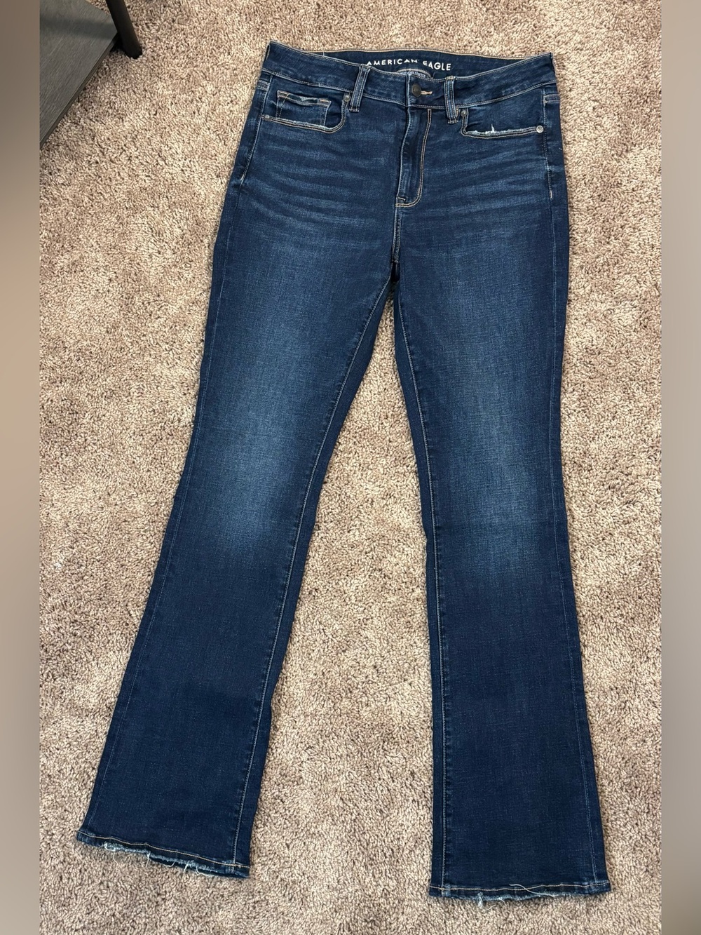 American Eagle Outfitters Indigo High Rise Skinny Jeans Stretchy Casual Denim - Picture 4 of 11